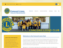 Tablet Screenshot of lionsofconcord.org